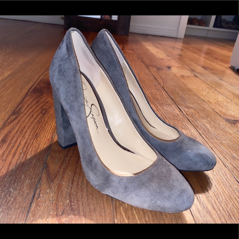 Grey Suede Jessica Simpson Heels
